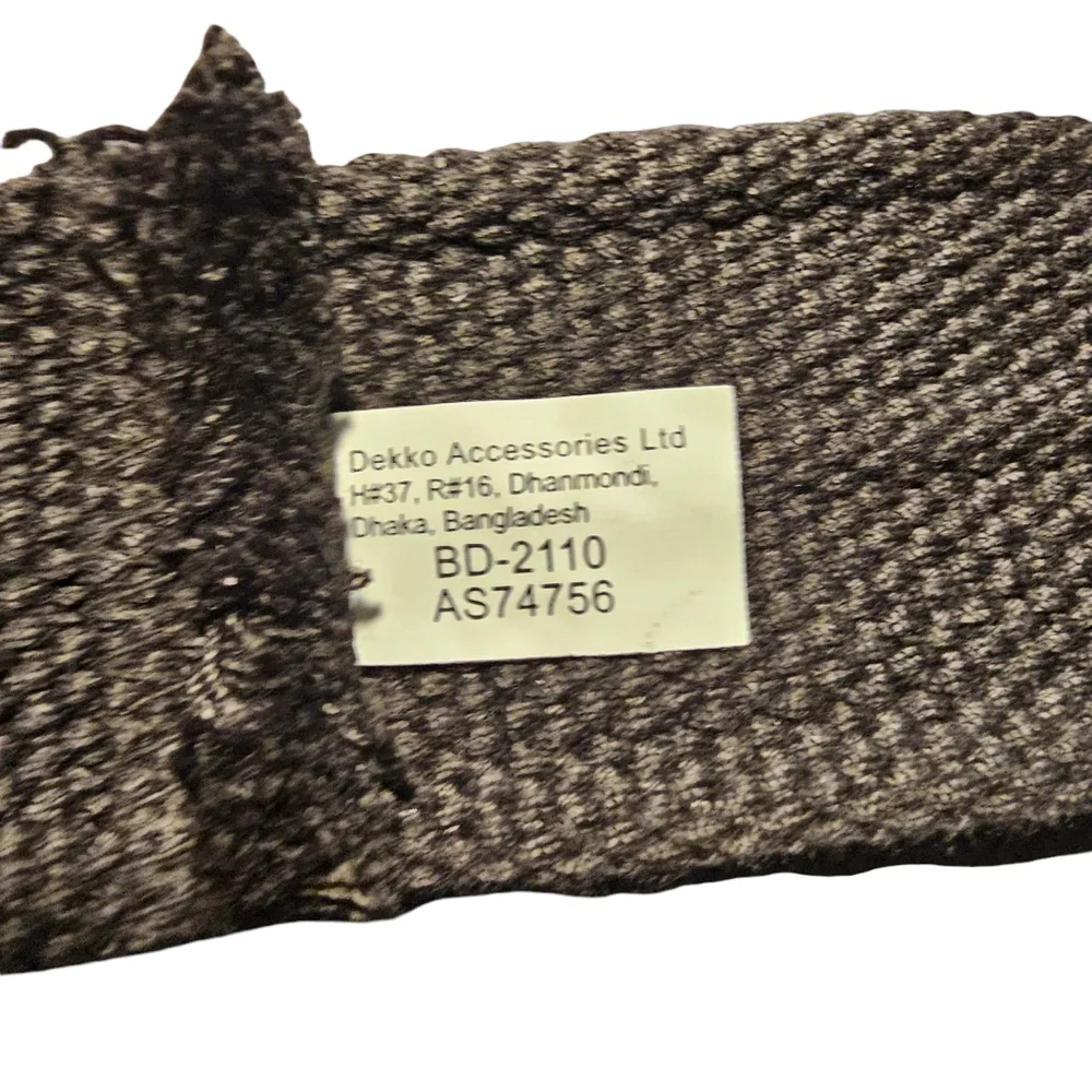 Brown Canvas Woven Belt with D Ring Silver Buckle